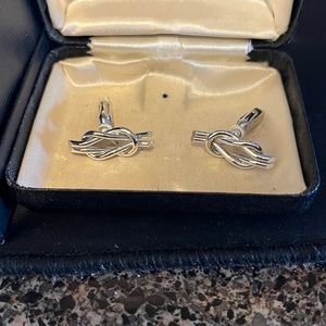 Silver men’s cuff links